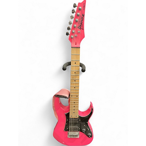 Used Ibanez Mikro Gio Pink Solid Body Electric Guitar