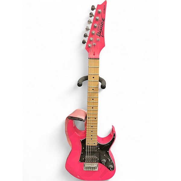 Used Ibanez Mikro Gio Pink Solid Body Electric Guitar