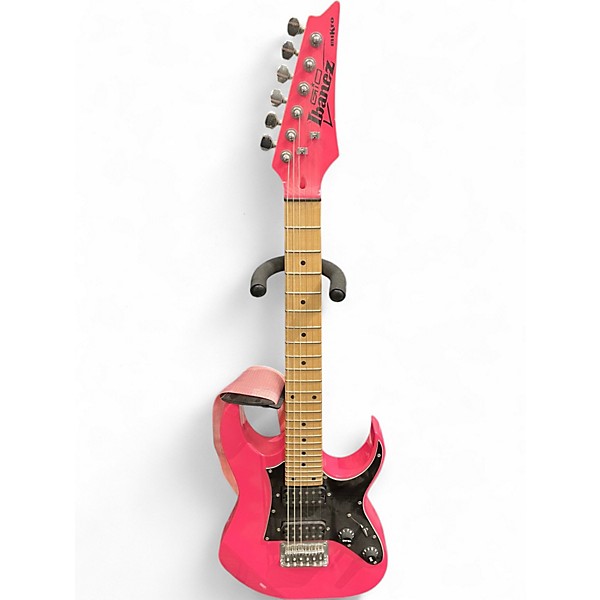 Used Ibanez Mikro Gio Pink Solid Body Electric Guitar