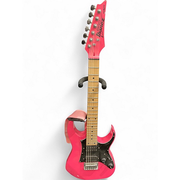Used Ibanez Mikro Gio Pink Solid Body Electric Guitar