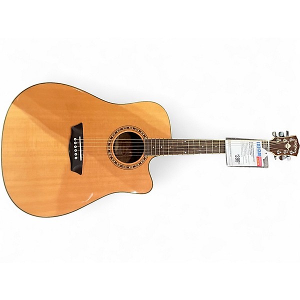 Used Washburn WD20SCE Natural Acoustic Electric Guitar