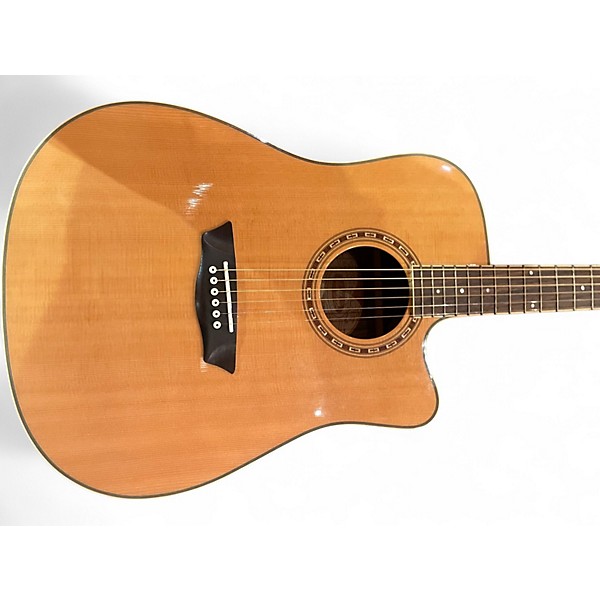 Used Washburn WD20SCE Natural Acoustic Electric Guitar