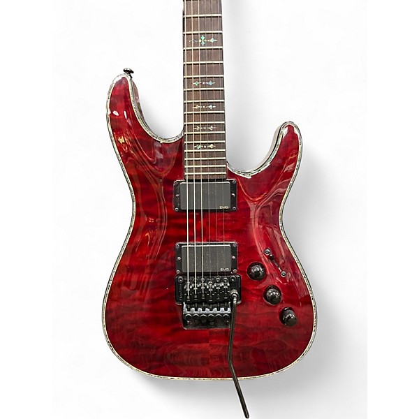 Used Schecter Guitar Research C1 Hellraiser Dark Cherry Burst Solid Body Electric Guitar