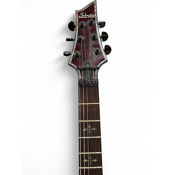 Used Schecter Guitar Research C1 Hellraiser Dark Cherry Burst Solid Body Electric Guitar