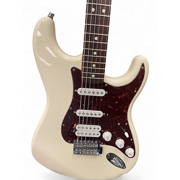 Used Fender Standard Stratocaster HSS Cream Solid Body Electric Guitar