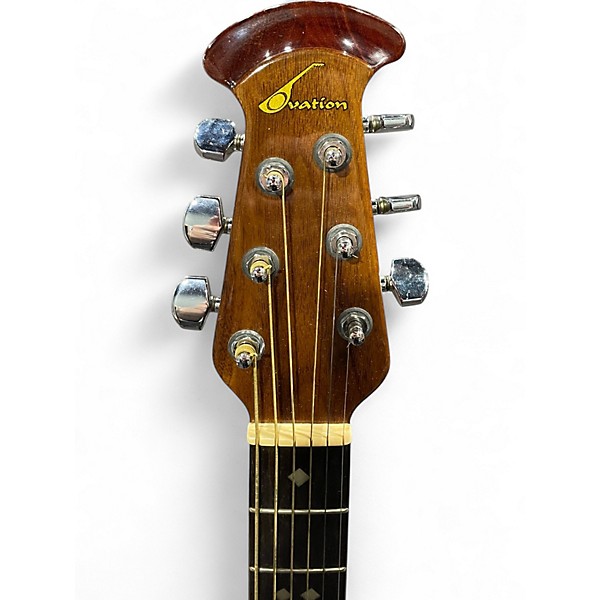 Used Ovation BALLADEER 1862 Antique Natural Acoustic Electric Guitar