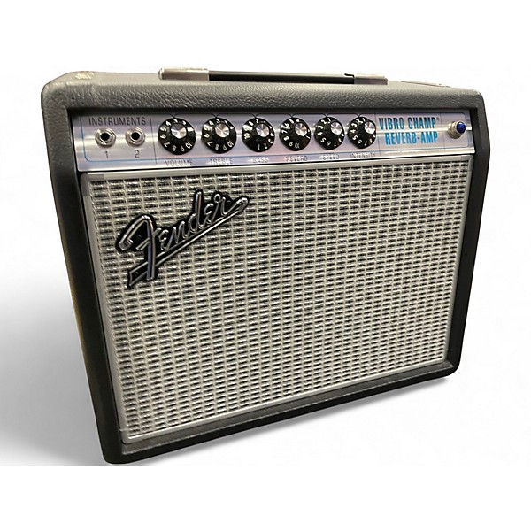 Used Fender 68' CUSTOM VIBRO CHAMP REVERB Tube Guitar Combo Amp