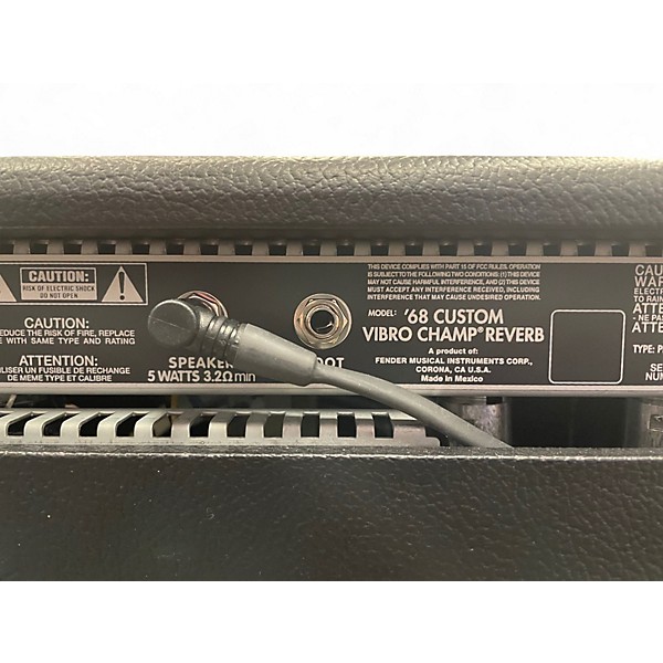 Used Fender 68' CUSTOM VIBRO CHAMP REVERB Tube Guitar Combo Amp