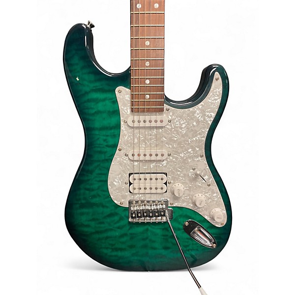 Used Jbp Strat Style Green Solid Body Electric Guitar
