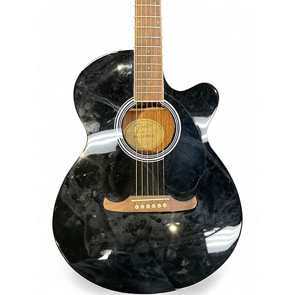 Used Fender FA135CE Concert Black Acoustic Electric Guitar