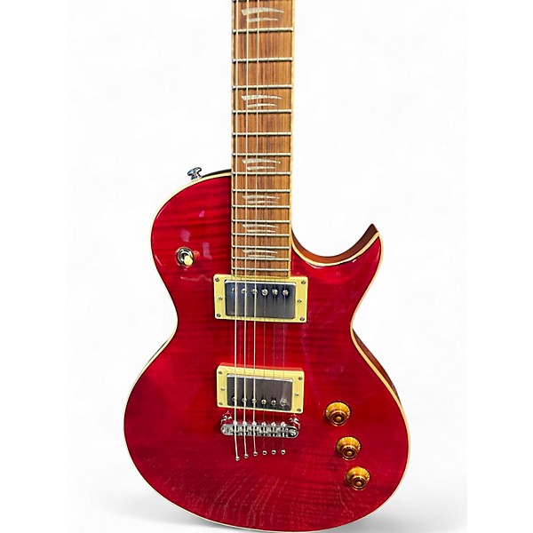 Used Mitchell MS450 Trans Red Solid Body Electric Guitar