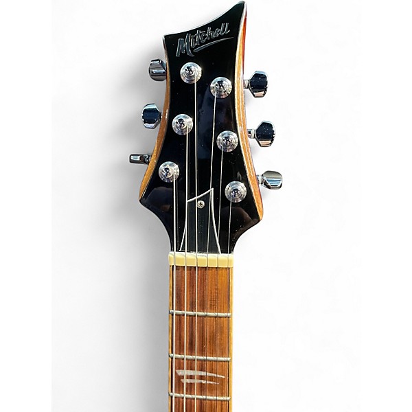 Used Mitchell MS450 Trans Red Solid Body Electric Guitar