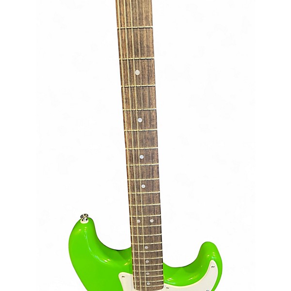 Used Squier sonic stratocaster lime green Solid Body Electric Guitar