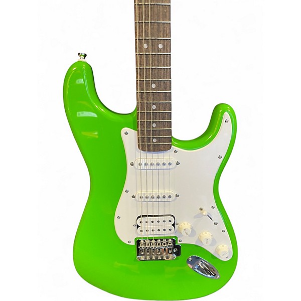 Used Squier sonic stratocaster lime green Solid Body Electric Guitar