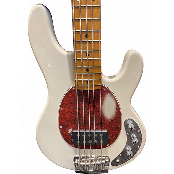 Used Sterling by Music Man STINGRAY 5 Olympic White Electric Bass Guitar