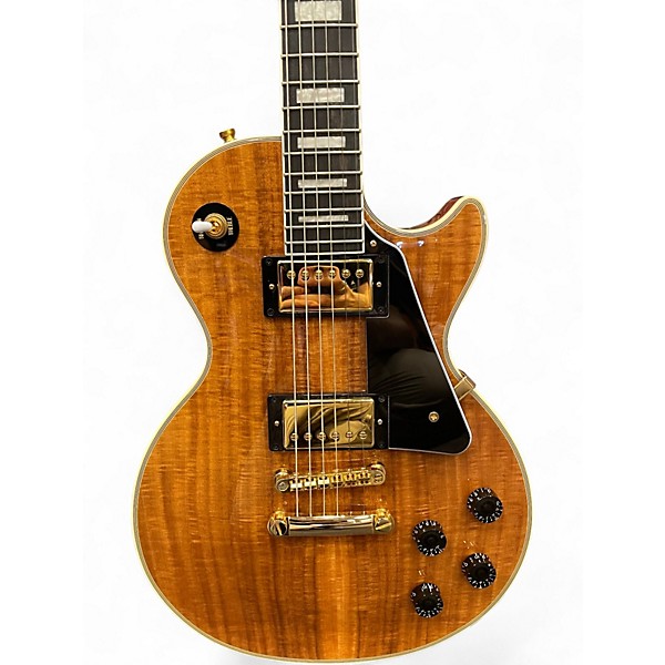 Used Epiphone Les Paul Custom Koa Natural Solid Body Electric Guitar