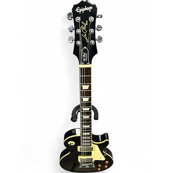 Used Epiphone Les Paul Standard Ebony Solid Body Electric Guitar
