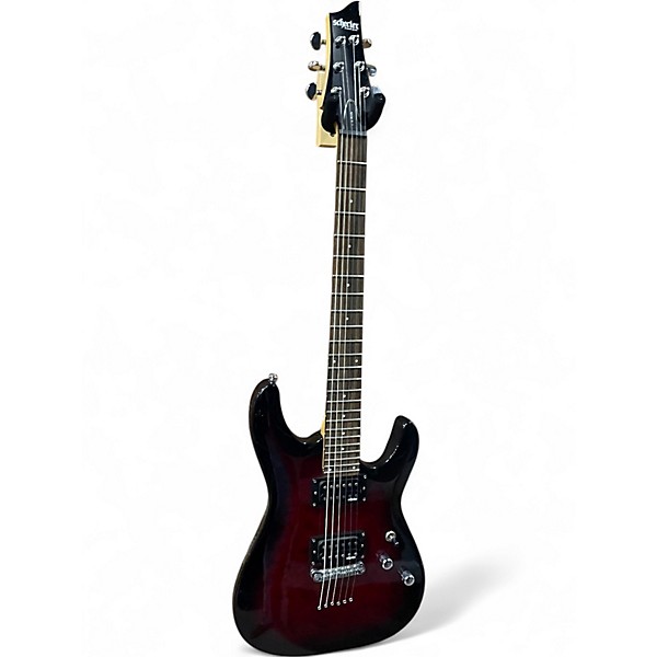 Used Schecter Guitar Research c6 plus Trans Crimson Red Solid Body Electric Guitar