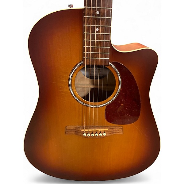 Used Seagull Entourage Rustic Cutaway 2 Tone Sunburst Acoustic Electric Guitar