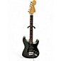 Used Fender  Stratocaster Deluxe Fat Strat Floyd Rose II Black and Silver Solid Body Electric Guitar