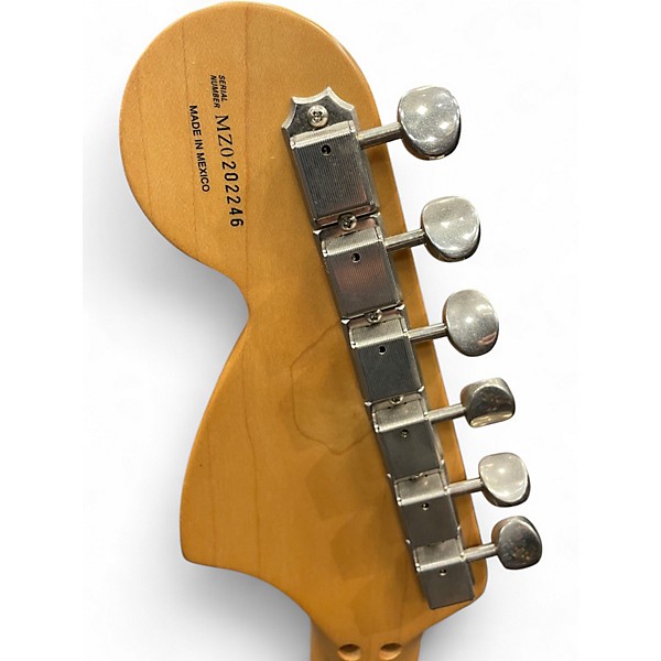 Used Fender  Stratocaster Deluxe Fat Strat Floyd Rose II Black and Silver Solid Body Electric Guitar