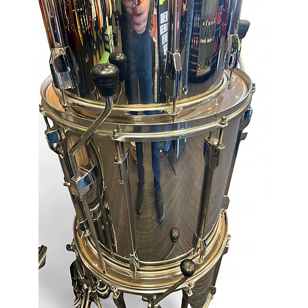 Used Pearl 4 Piece EXPORT SERIES 4PC KIT Silver Drum Kit