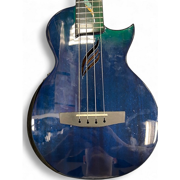 Used Enya feather mahogany Blue Ukulele