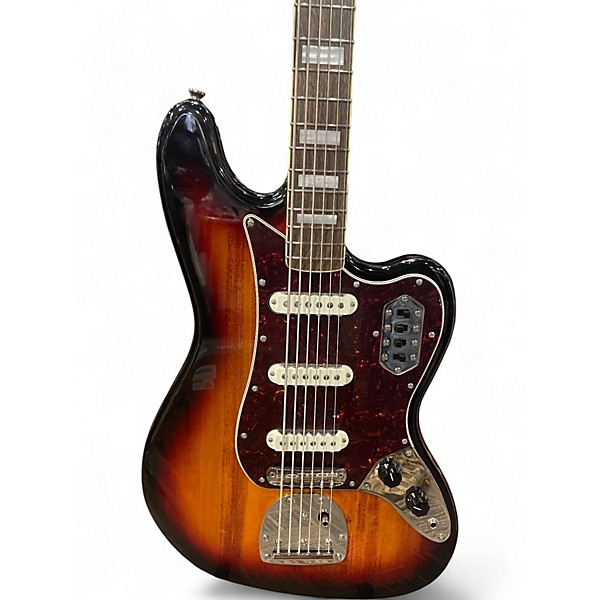 Used Squier Classic Vibe Bass VI 3 Tone Sunburst Electric Bass Guitar