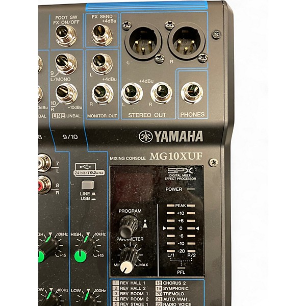 Used Yamaha MG10XU 10 Channel Mixer with Effects Unpowered Mixer