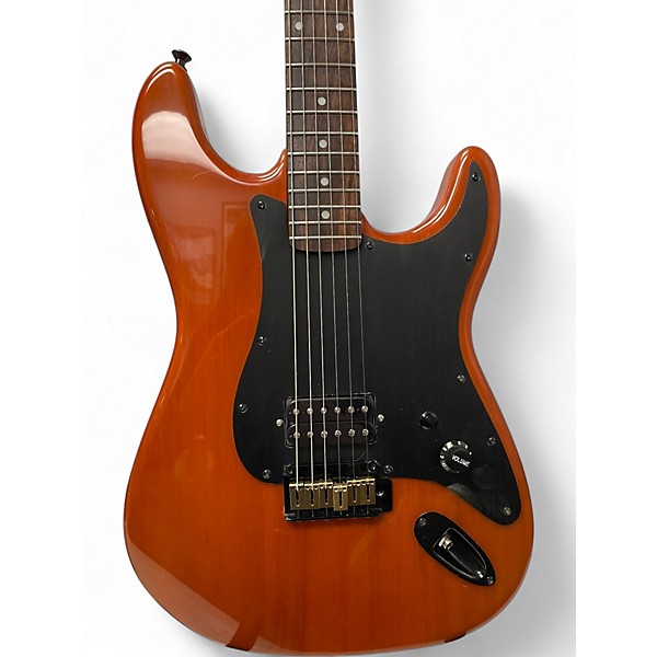 Used Squier Deluxe Stratocaster Antique Amber Solid Body Electric Guitar