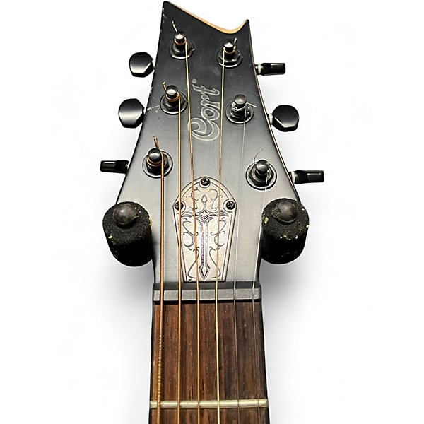 Used Cort EVL A6 Coarse Black Acoustic Electric Guitar
