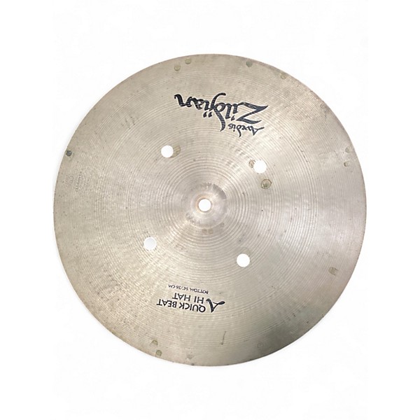 Used Zildjian 14in Quick Beat Hi Hat Pair Cymbal
