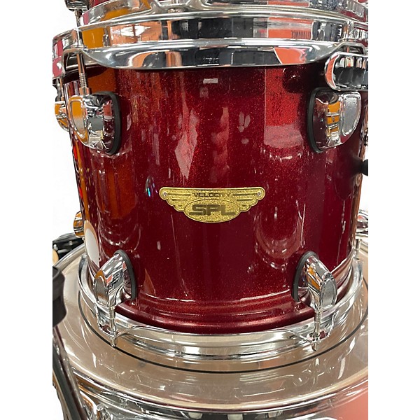 Used SPL 4 Piece Velocity Red sparkle Drum Kit