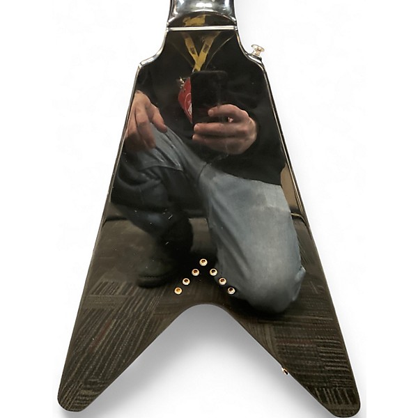 Used Epiphone KORINA FLYING V7 EBONY Solid Body Electric Guitar