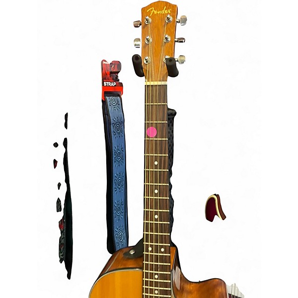 Used Fender GC140SCE Grand Concert Natural Acoustic Electric Guitar