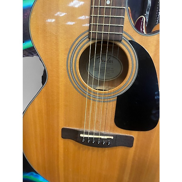 Used Fender GC140SCE Grand Concert Natural Acoustic Electric Guitar