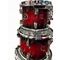 Used TAMA 9 Piece Silverstar TRANSPARENT RED Drum Kit