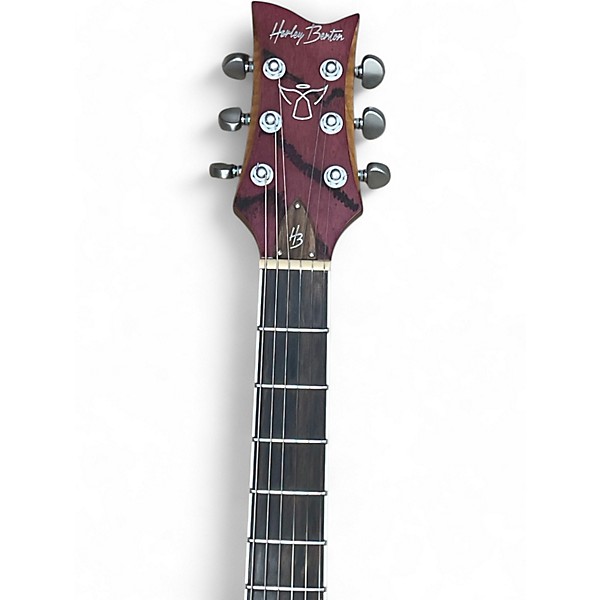 Used Harley Benton 2020 AGUFISH SIGNATURE PURPLE MAHOGANY Solid Body Electric Guitar