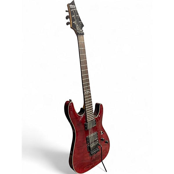 Used Schecter Guitar Research Damien Special Floyd Rose BLOOD RED Solid Body Electric Guitar