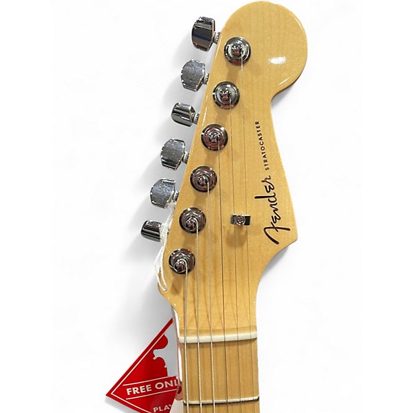 Used Fender American Elite Stratocaster Aqua Marine quilt Solid Body Electric Guitar