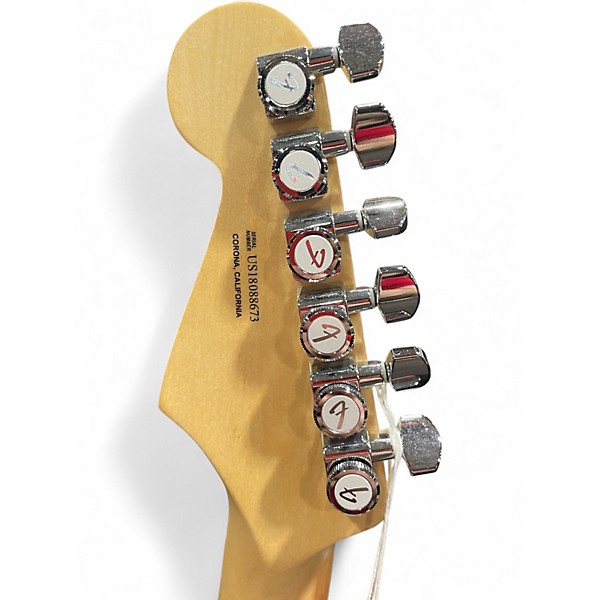 Used Fender American Elite Stratocaster Aqua Marine quilt Solid Body Electric Guitar