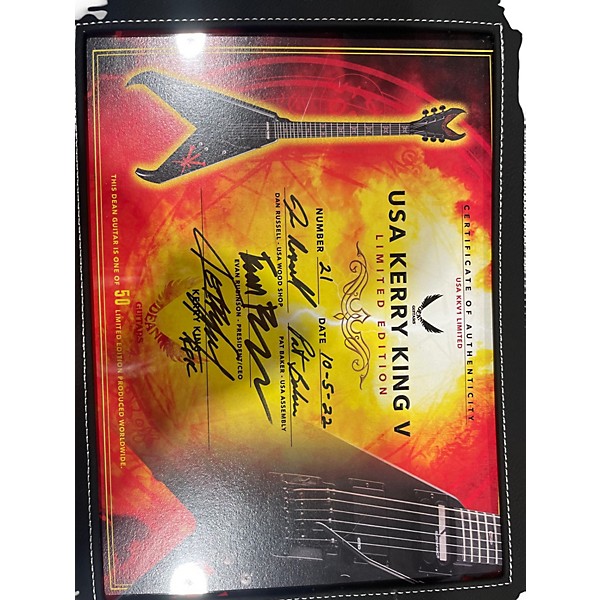 Used Dean USA KERRY KING V Black Solid Body Electric Guitar