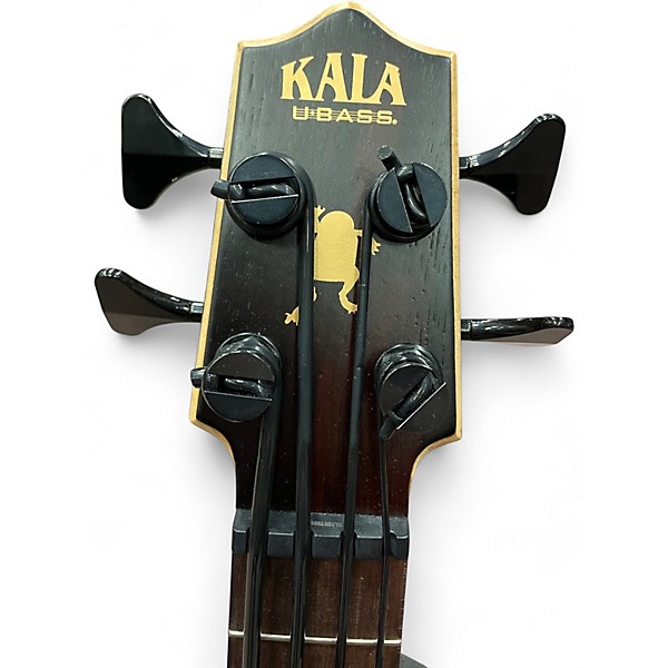 Used Kala Striped Ebony UBass Ebony Acoustic Bass Guitar