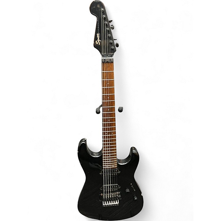 Used Squier Stagemaster 7 FR Black Solid Body Electric Guitar