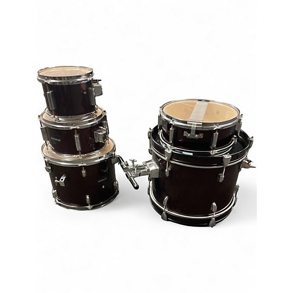 Used Ludwig 5 Piece Accent CS RUBY RED Drum Kit