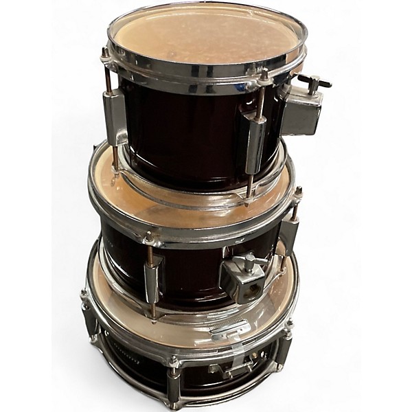 Used Ludwig 5 Piece Accent CS RUBY RED Drum Kit