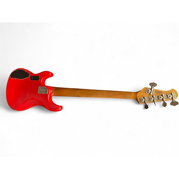 Used Ernie Ball Music Man Sterling 5 String Red Electric Bass Guitar