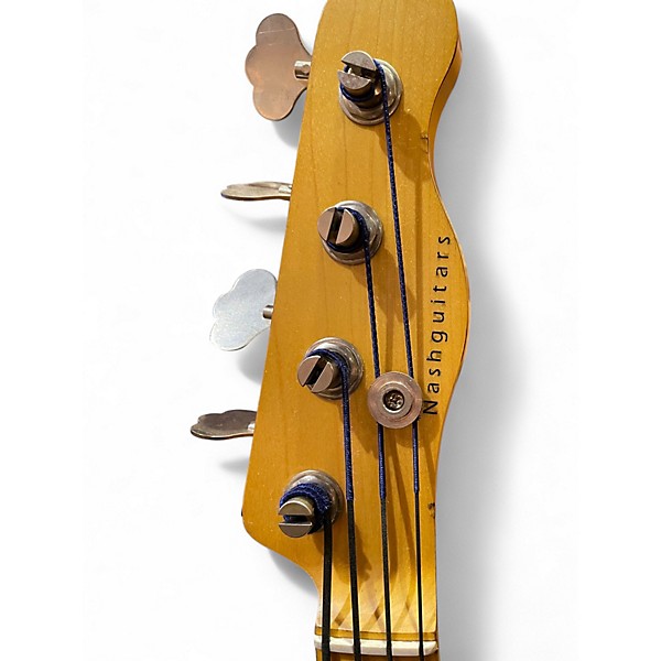 Used Nash Guitars TELE BASS RELIC WHITE Electric Bass Guitar