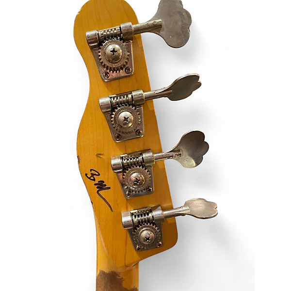 Used Nash Guitars TELE BASS RELIC WHITE Electric Bass Guitar