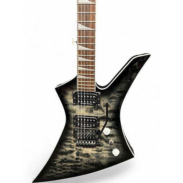 Used 2014 Jackson KEXQ Trans Black Quilted Solid Body Electric Guitar